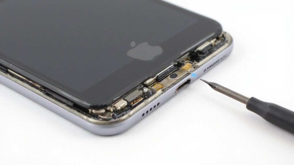 ostrożny proces wymiany ekranu