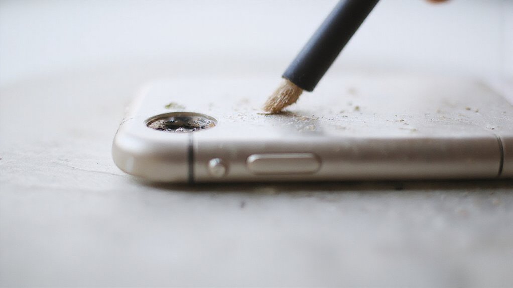 czyścić mikrofony iphone ostrożnie