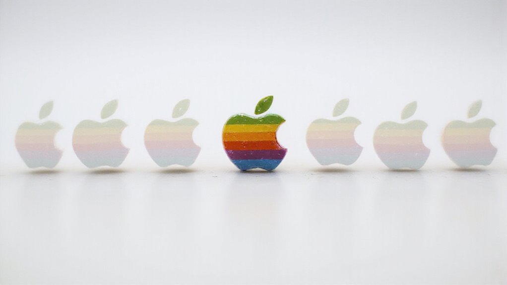 kolorowy era jabłko logo