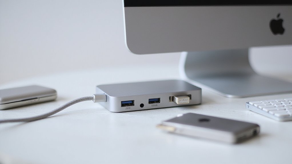 podłączanie koncentratora USB do iMaca