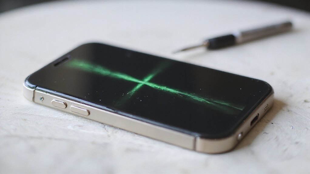 problem z zieloną linią na ekranie