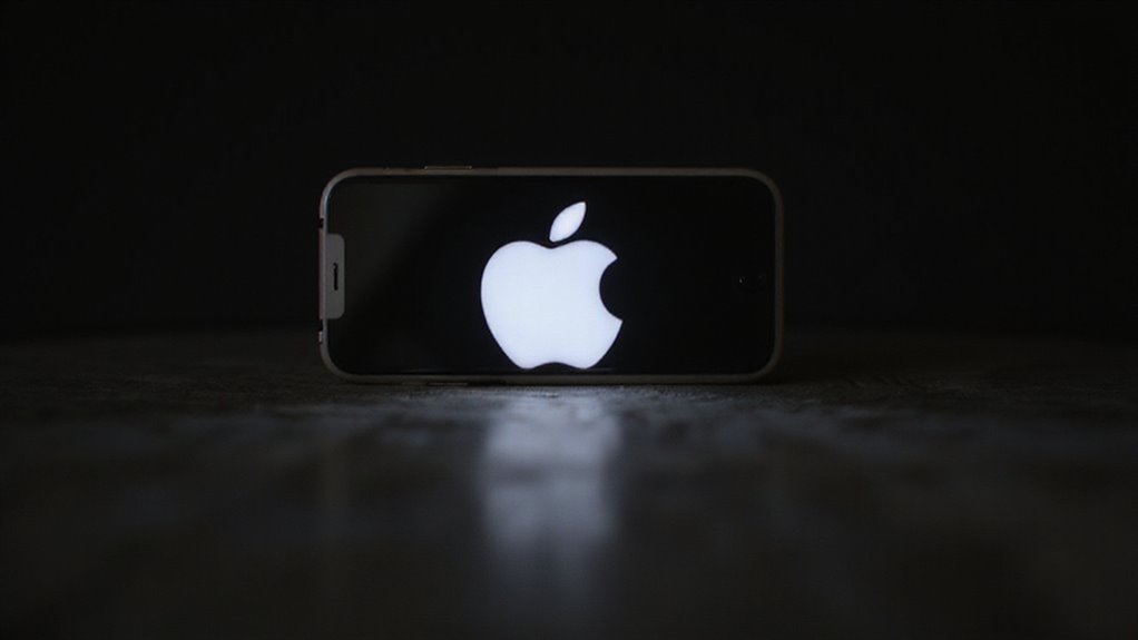 iPhone utknął na logo