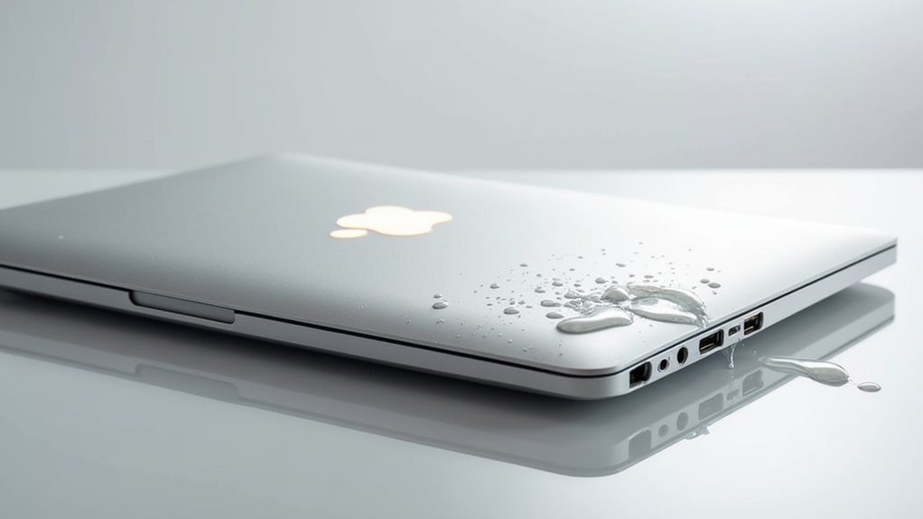koszty naprawy uszkodzeń MacBooka spowodowanych zalaniem