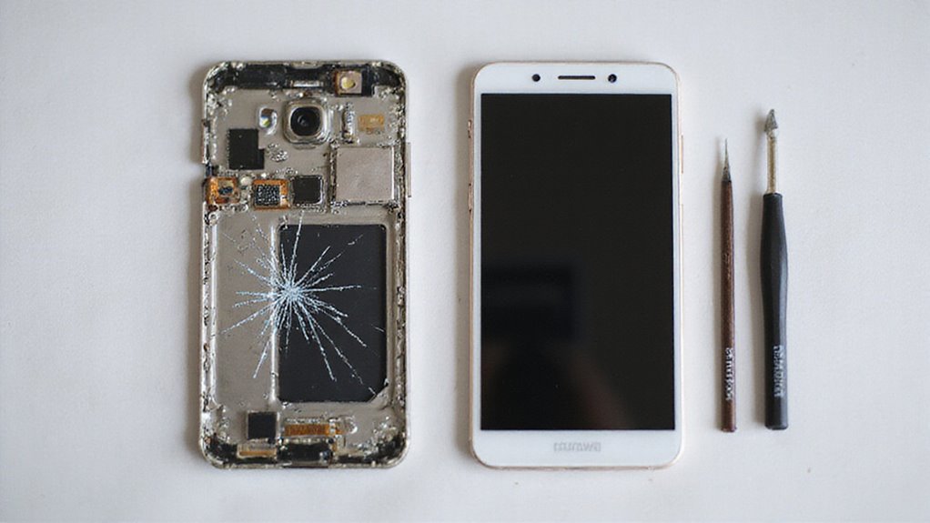 przygotowanie do wymiany ekranu telefonu