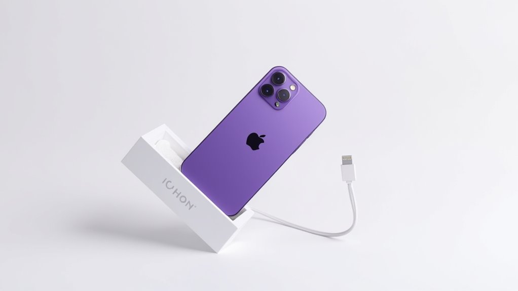 rozpakowywanie fioletowego iPhone’a 12 mini