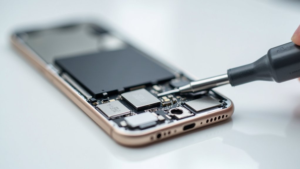 zmontuj iPhone 8 ostrożnie