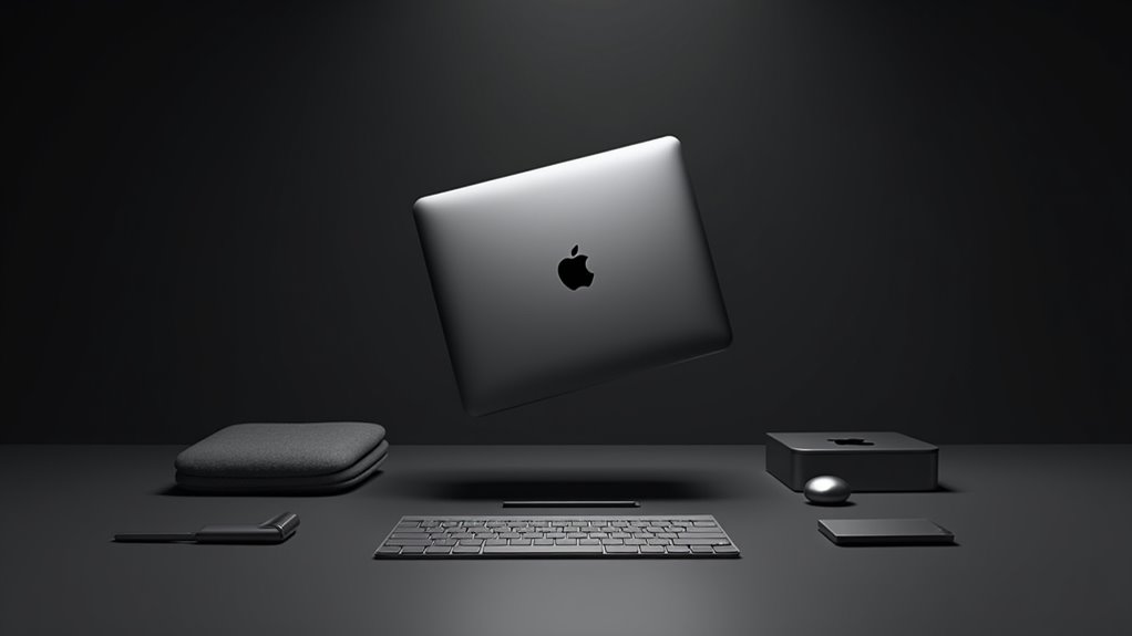 akcesoria do MacBooka w kolorze space gray