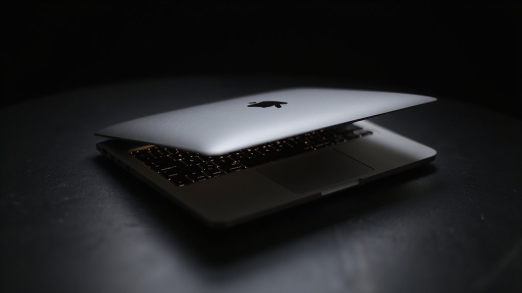 stylowe czarne MacBooki w stylu kosmicznym