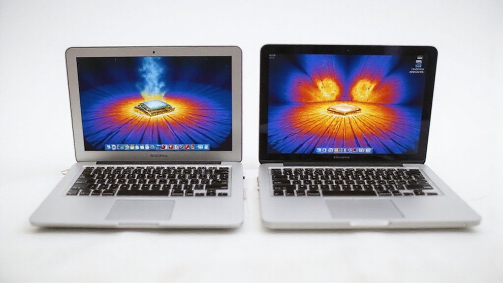 porównanie zachowania termicznego laptopów