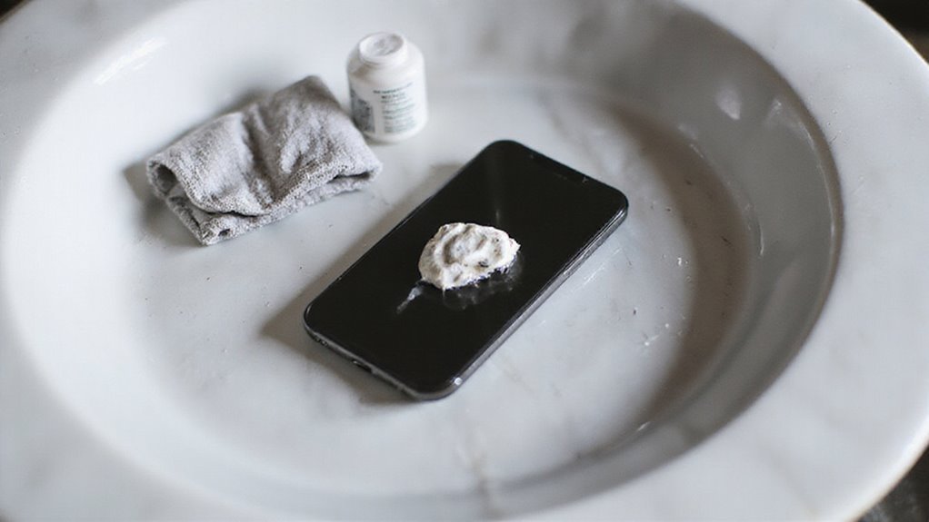 pasta do zębów na ekranie telefonu