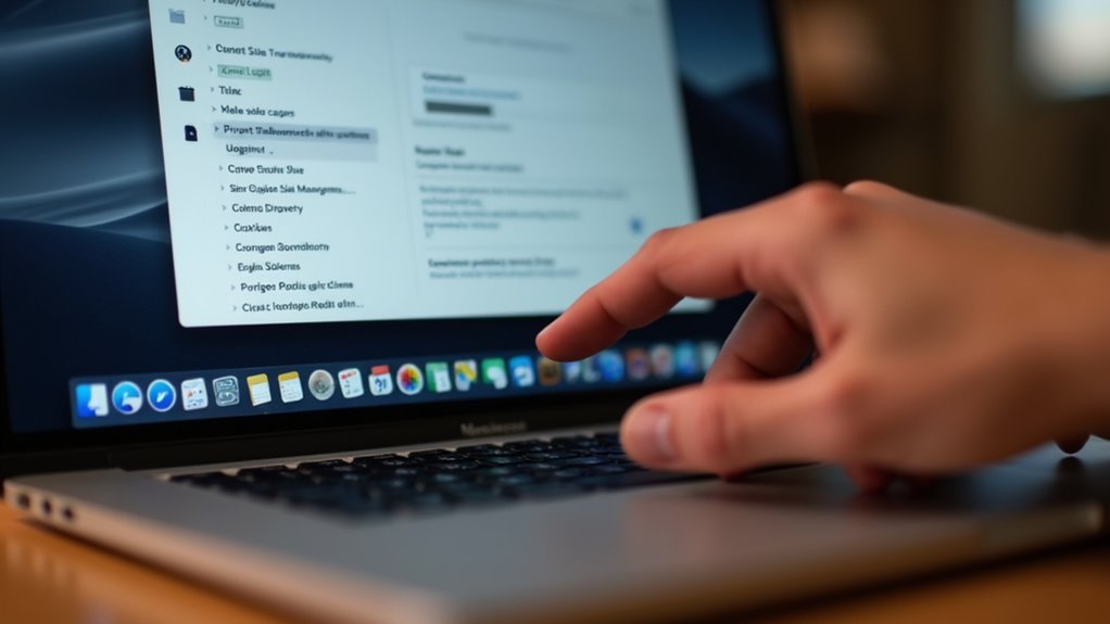 wyczyść dane witryn w Safari bez wylogowania
