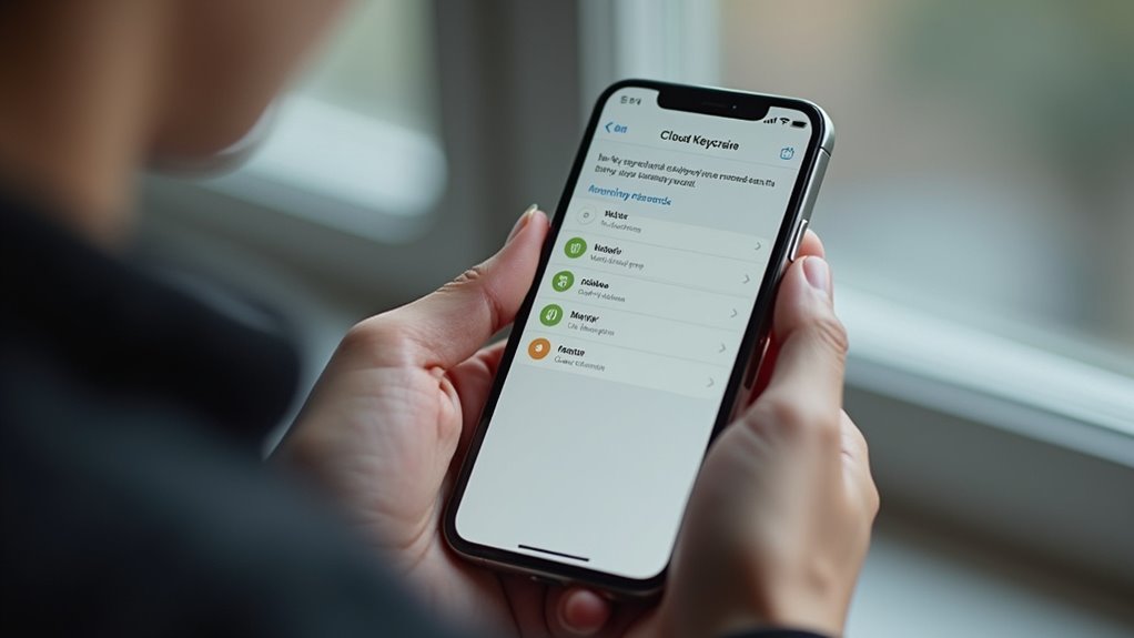 sekcja niedawno usuniętych haseł icloud keychain
