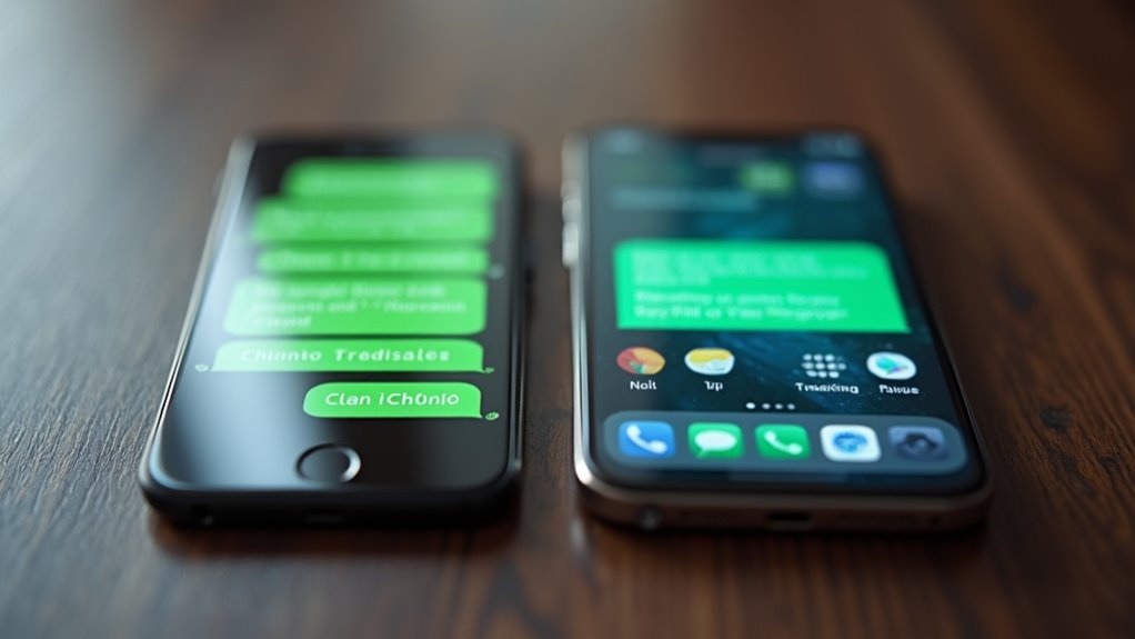 dlaczego imessage wysyła zielone teksty